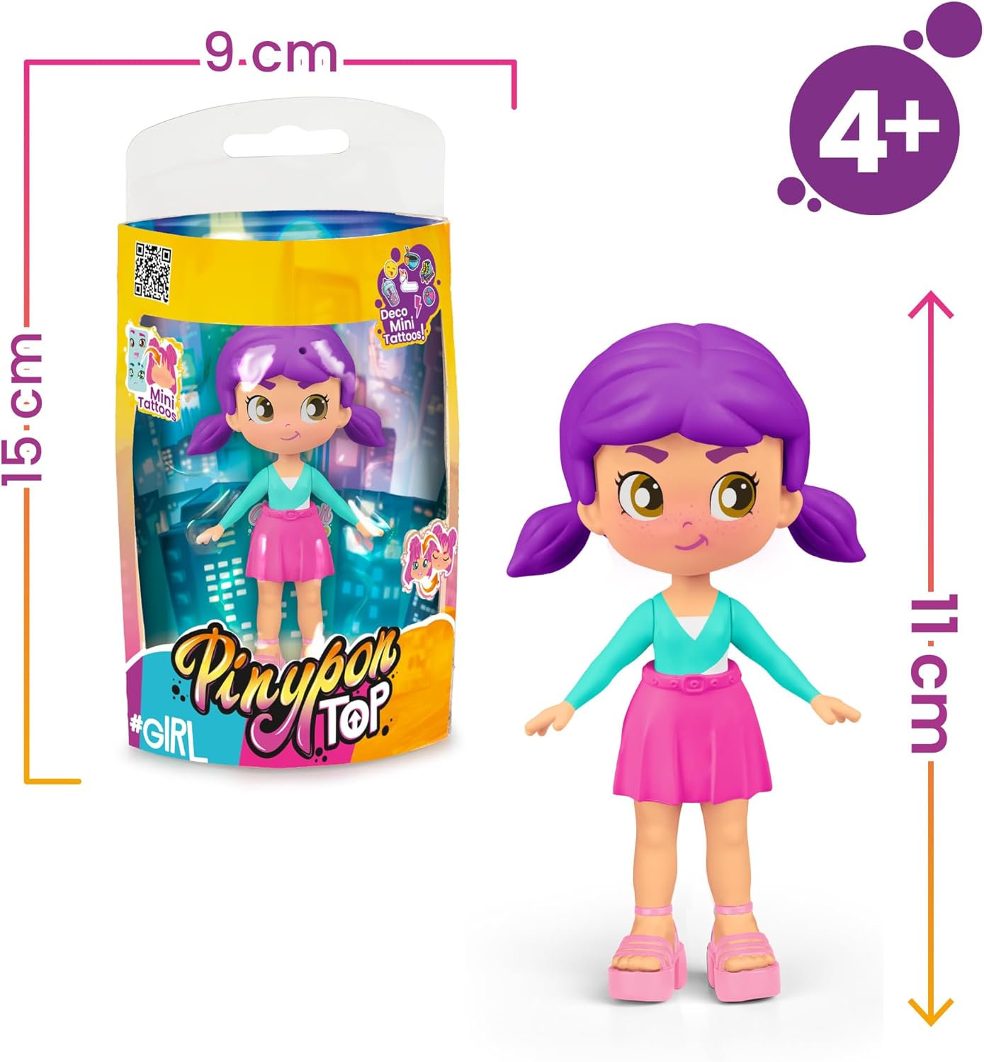 Pinypon Top #Girl - Chica violeta PNN00400 - imagen adicional